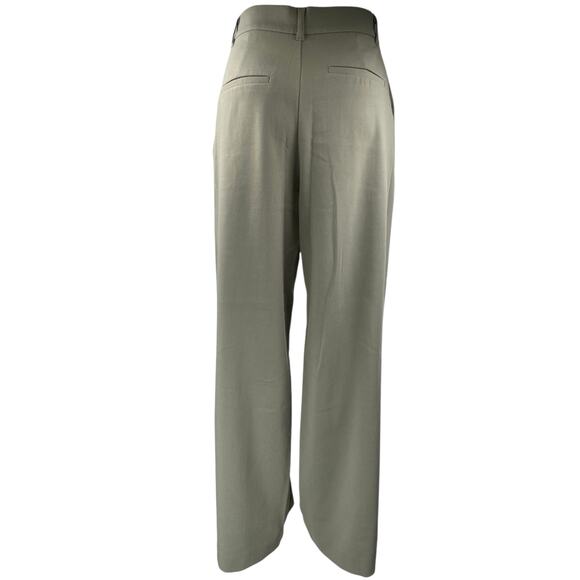 Zara Gray High Waisted Pleated Wide Leg Loose Fit Trouser Dress Pants Size XS - Picture 3 of 4